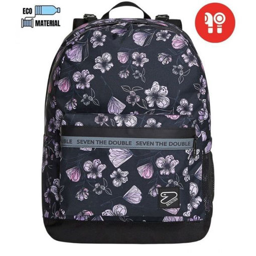 Picture of Seven Reversible Backpack THE DOUBLE Hibis Lilac w/ Wireless